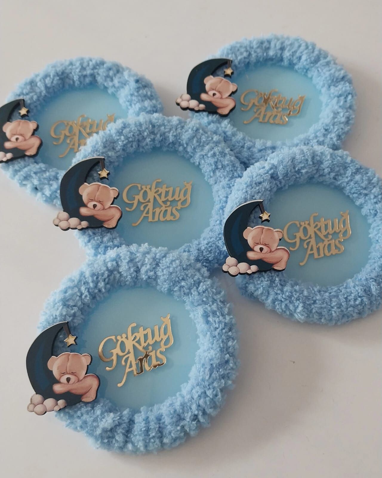 Mavi Puffydik Bebek Magnet 10 Adet